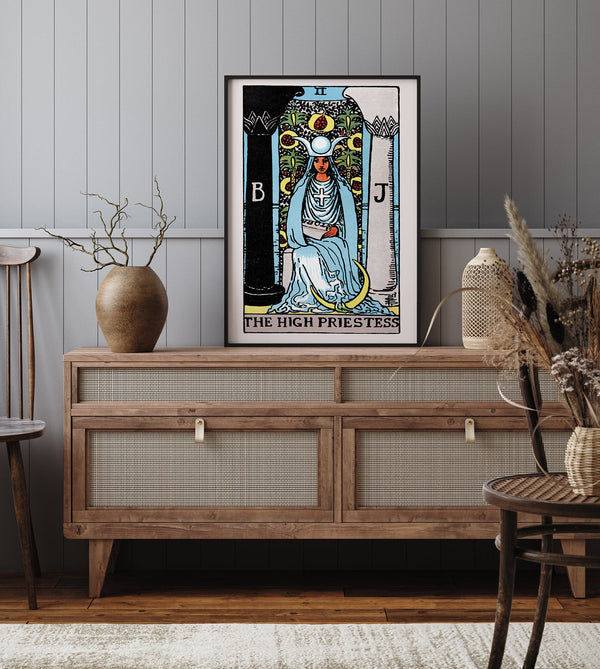 The High Priestess Tarot Art Poster – Fine Art Kunstdruck mystische Arcana-Illustration
