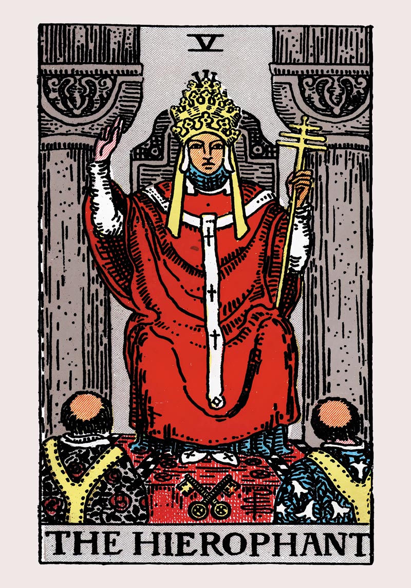 The Hierophant Tarot Art Poster – Kunstdruck von Patroa Studio — Ansicht 4