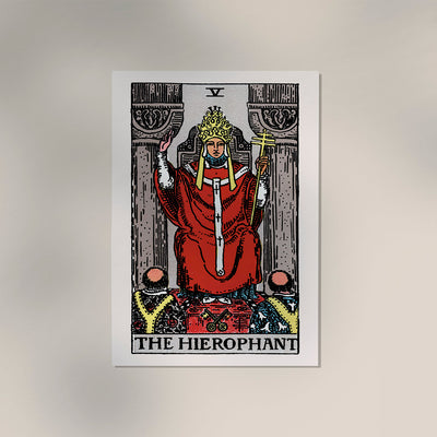 The Hierophant Tarot Art Poster – Kunstdruck von Patroa Studio