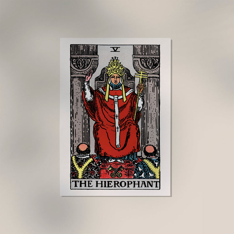 The Hierophant Tarot Art Poster – Kunstdruck von Patroa Studio — Ansicht 3
