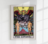 The Lovers Tarot Art Poster – Kunstdruck handgefertigt Berlin — Ansicht 1