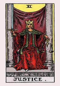 Justice Tarot Art Poster – Handgedruckt Berlin — Ansicht 4