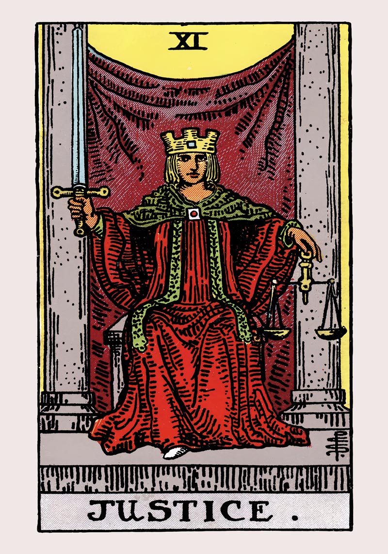 Justice Tarot Art Poster – Handgedruckt Berlin — Ansicht 4