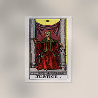 Justice Tarot Art Poster – Handgedruckt Berlin — Ansicht 3