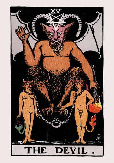 The Devil Tarot Art Poster – Handgedruckt Berlin
