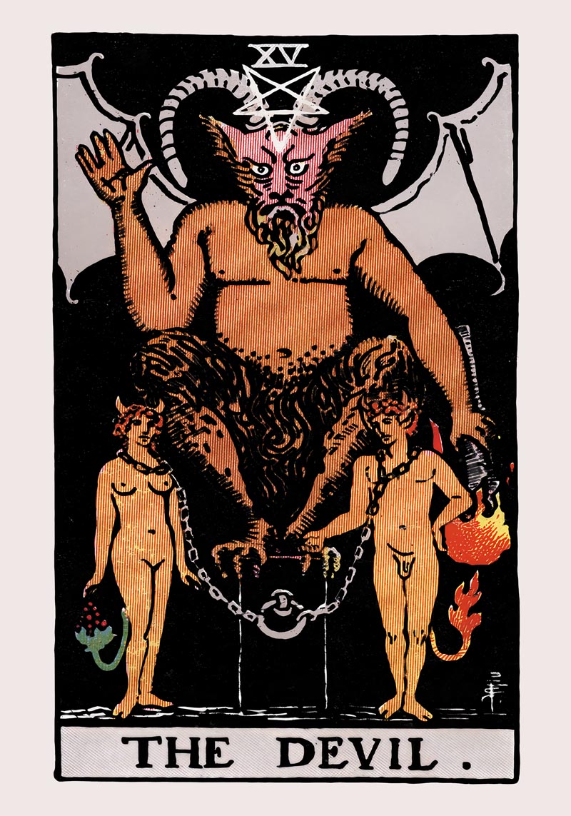 The Devil Tarot Art Poster – Handgedruckt Berlin — Ansicht 4