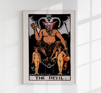 The Devil Tarot Art Poster – Handgedruckt Berlin — Ansicht 1