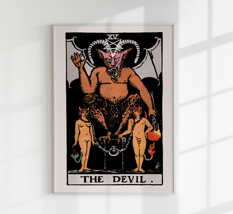 The Devil Tarot Art Poster – Handgedruckt Berlin — Patroa Studio