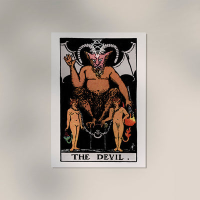 The Devil Tarot Art Poster – Handgedruckt Berlin