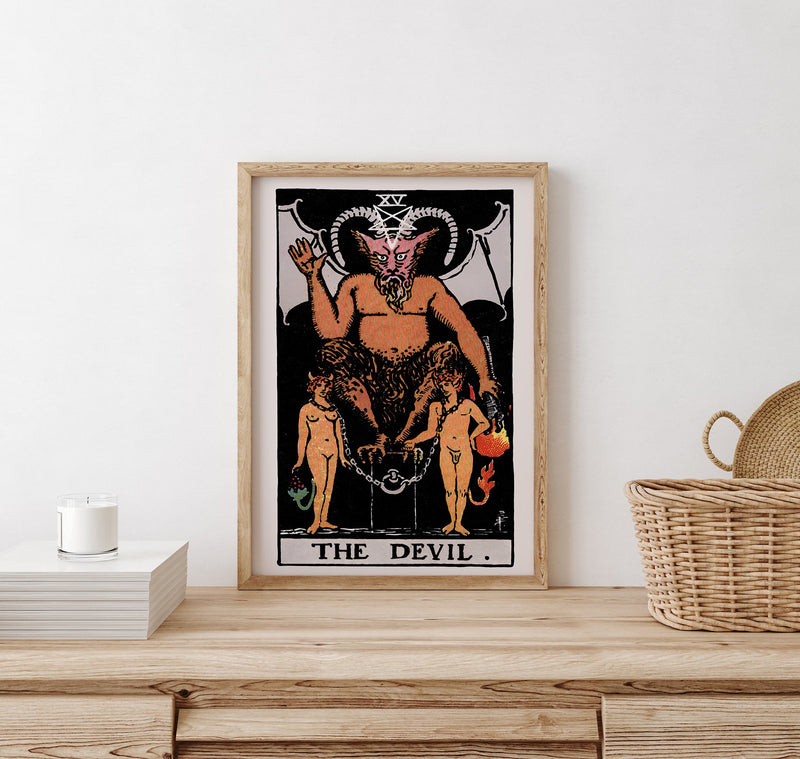 The Devil Tarot Art Poster – Handgedruckt Berlin — Ansicht 2