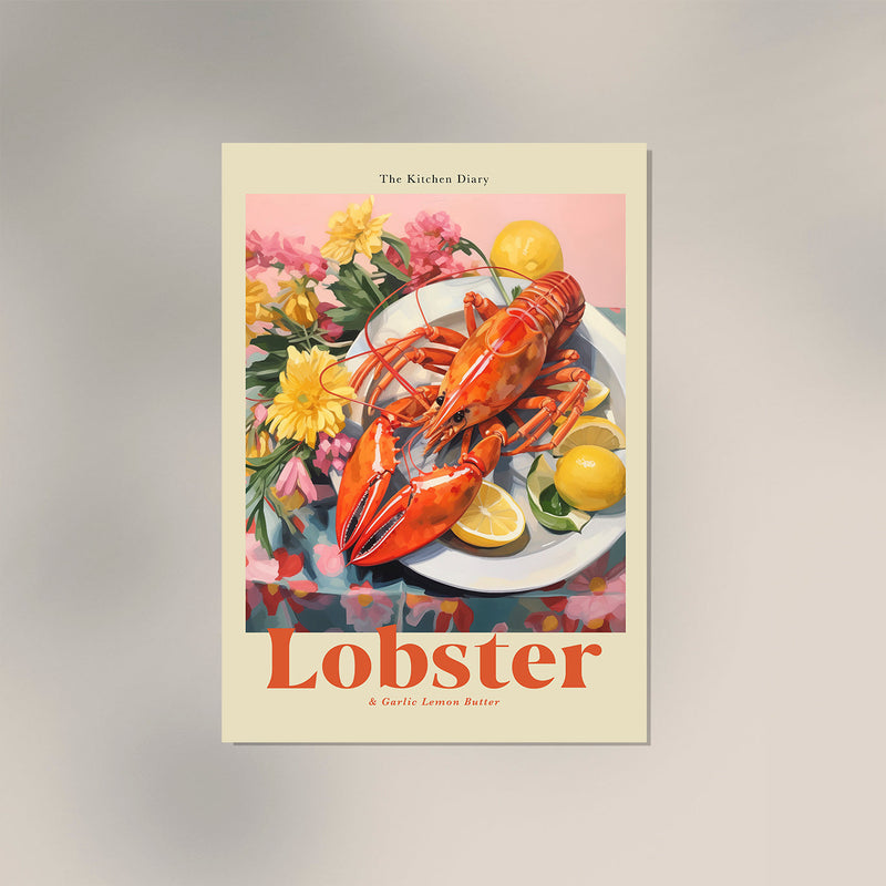 The Kitchen Diary: Lobster & Garlic Lemon Butter – Fine Art Poster — Ansicht 3