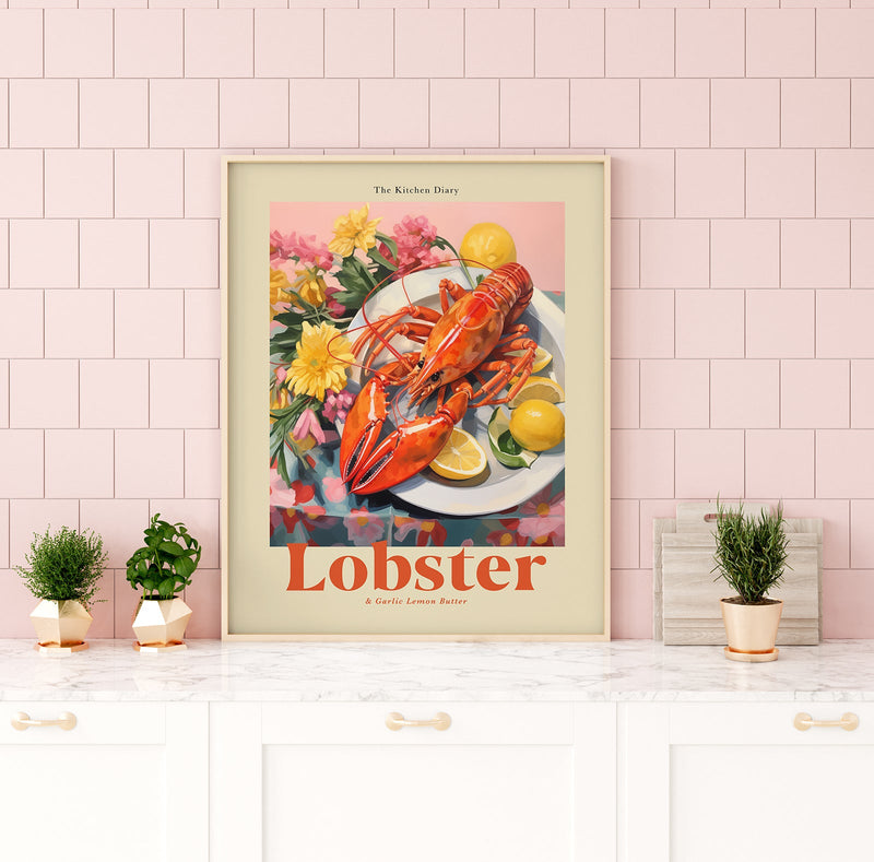 The Kitchen Diary: Lobster & Garlic Lemon Butter – Fine Art Poster — Ansicht 2