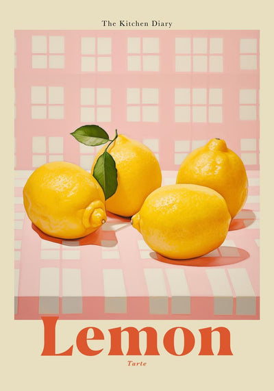 The Kitchen Diary: Lemon Tarte Fine Art Poster – UV-beständig, handgefertigt