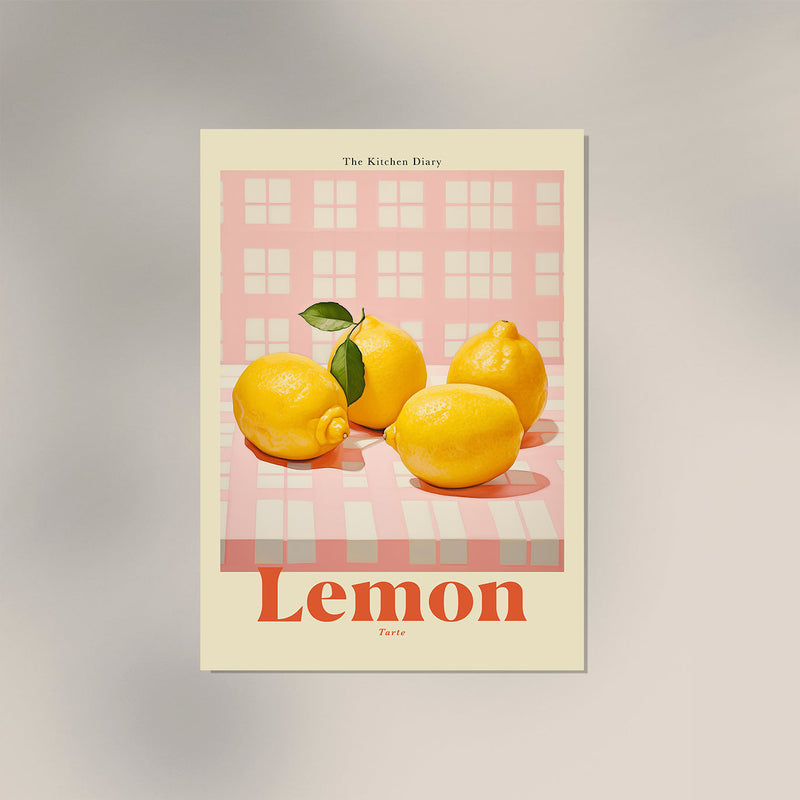 The Kitchen Diary: Lemon Tarte Fine Art Poster – UV-beständig, handgefertigt — Ansicht 3