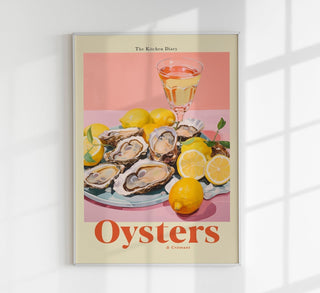 The Kitchen Diary: Oyster & Crémant – Fine Art | UV-Resistant | Culinary Poster