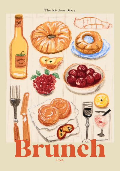 The Kitchen Diary: Brunch Club Poster – Fine Art Print Premiumqualität