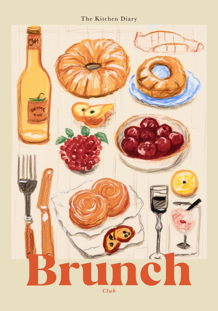 The Kitchen Diary: Brunch Club Poster – Fine Art Print Premiumqualität — Ansicht 4