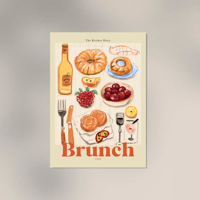 The Kitchen Diary: Brunch Club Poster – Fine Art Print Premiumqualität