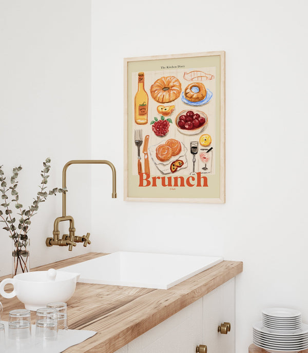 The Kitchen Diary: Brunch Club Poster – Fine Art Print Premiumqualität