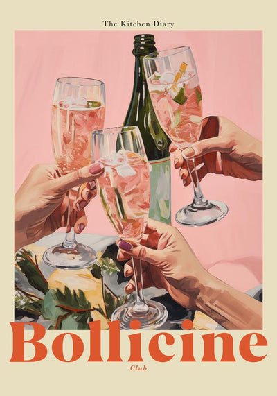 The Kitchen Diary: Bollicine Club Poster – Fine Art Print Premium Quality