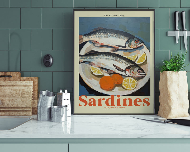 The Kitchen Diary: Sardines – Fine Art Poster | UV-beständig — Ansicht 2
