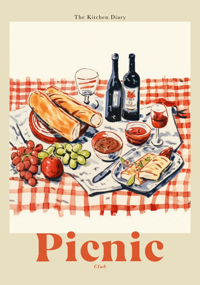The Kitchen Diary: Picnic Club – Fine Art Poster UV-beständig
