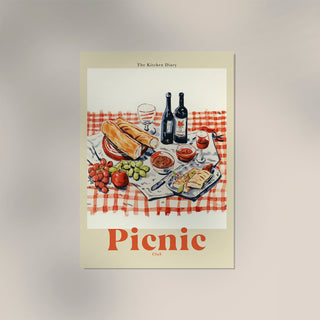 The Kitchen Diary: Picnic Club – Fine Art | UV-Resistant | Culinary Poster