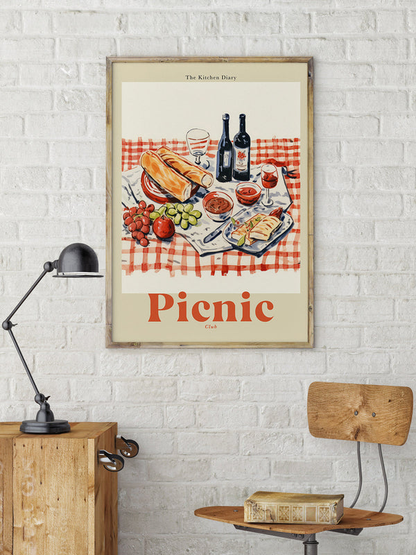 The Kitchen Diary: Picnic Club – Fine Art Poster UV-beständig