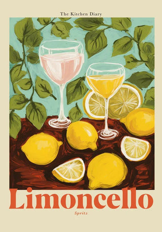 The Kitchen Diary: Limoncello Poster | Mediterranean Illustration | Handmade in Berlin 