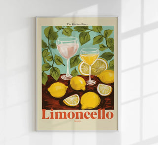 The Kitchen Diary: Limoncello Poster | Mediterranean Illustration | Handmade in Berlin 