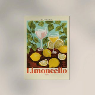 The Kitchen Diary: Limoncello Poster | Mediterranean Illustration | Handmade in Berlin 