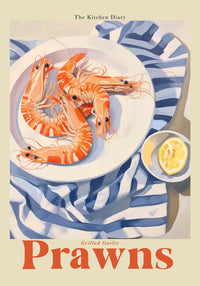 The Kitchen Diary: Grilled Garlic Prawns – Fine Art Poster UV-beständig — Ansicht 4