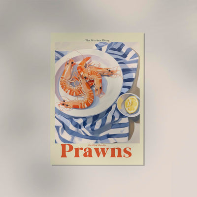 The Kitchen Diary: Grilled Garlic Prawns – Fine Art Poster UV-beständig