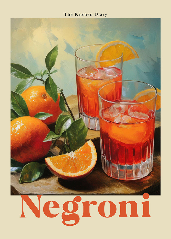 The Kitchen Diary: Negroni Fine Art Poster – UV-beständig, Kunstdruck — Ansicht 4