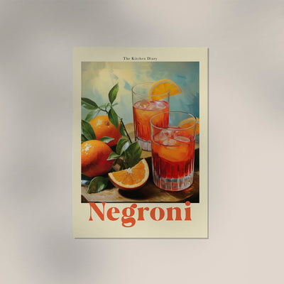 The Kitchen Diary: Negroni Fine Art Poster – UV-beständig, Kunstdruck