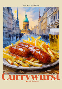 The Kitchen Diary: Currywurst Art Poster – Grafische Food-Illustration — Ansicht 4