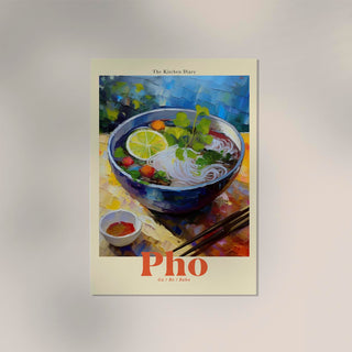The Kitchen Diary: Pho – Fine Art | UV-Resistant | Culinary Poster
