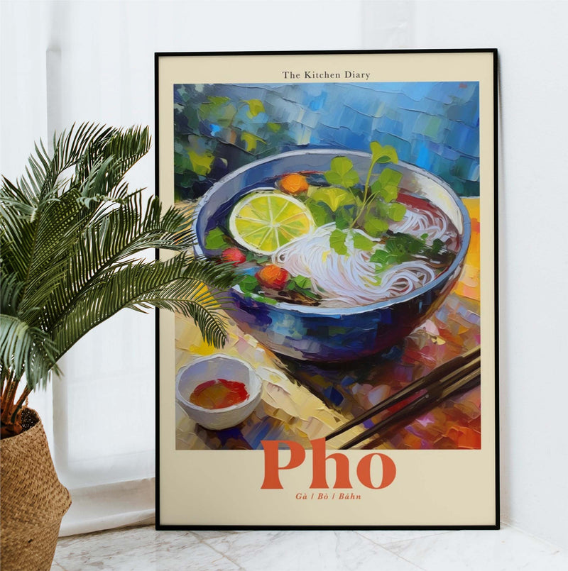 The Kitchen Diary: Pho – Fine Art Poster | UV-resistant | Culinary Wall Art — Ansicht 2