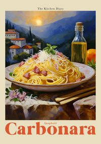 The Kitchen Diary: Carbonara – Fine Art Print | Modern Kitchen Art | Premiumqualität — Ansicht 4