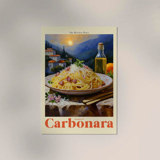 The Kitchen Diary: Carbonara – Fine Art Print | Modern Kitchen Art | Premiumqualität