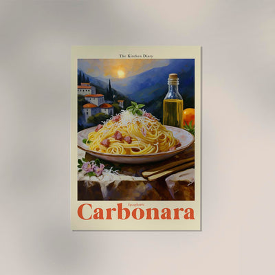 The Kitchen Diary: Carbonara – Fine Art Print | Modern Kitchen Art | Premiumqualität