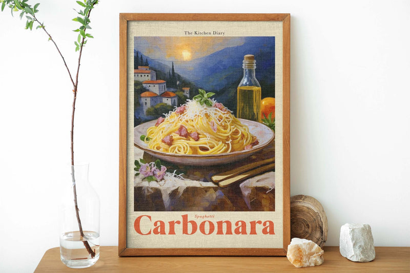 The Kitchen Diary: Carbonara – Fine Art Print | Modern Kitchen Art | Premiumqualität — Ansicht 2