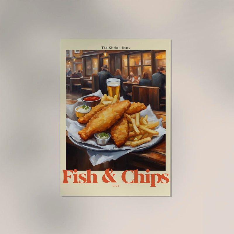 The Kitchen Diary: Fish and Chips 2 – Fine Art Poster UV-beständig — Ansicht 3