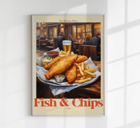 The Kitchen Diary: Fish and Chips 2 – Fine Art Poster UV-beständig — Ansicht 1