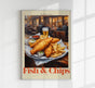 The Kitchen Diary: Fish and Chips 2 – Fine Art Poster UV-beständig