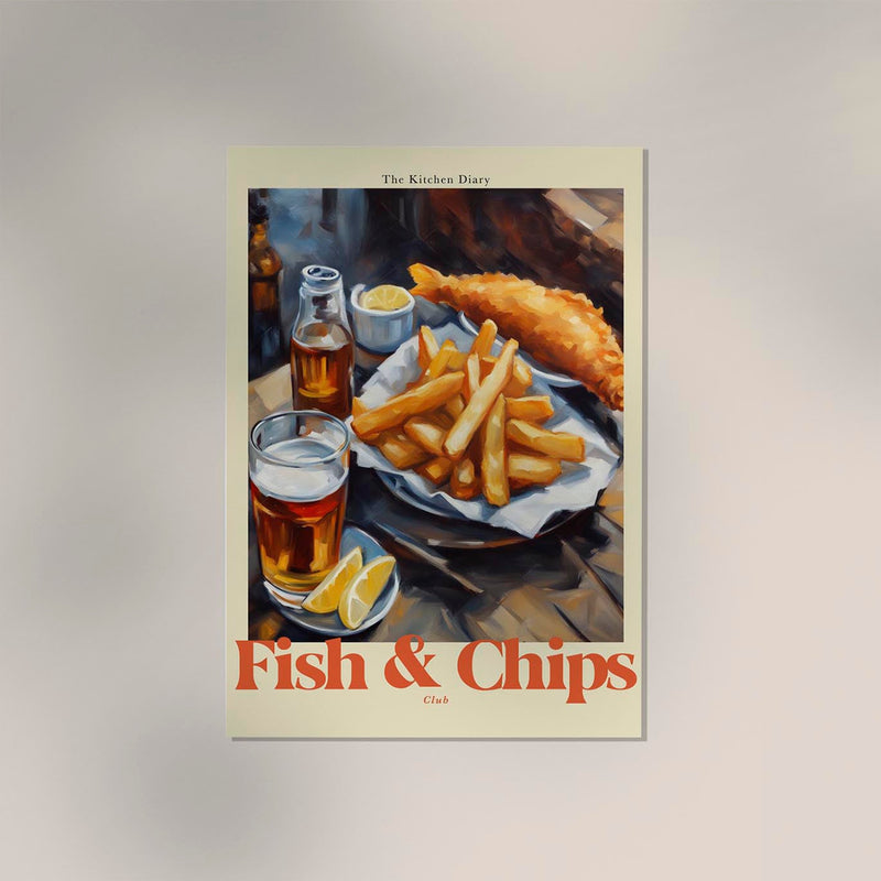 The Kitchen Diary: Fish and Chips Club – Fine Art Poster UV-beständig — Ansicht 3