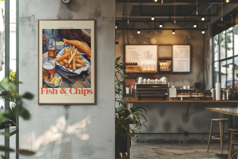 The Kitchen Diary: Fish and Chips Club – Fine Art Poster UV-beständig — Ansicht 2