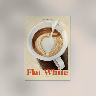 The Kitchen Diary: Flat White Club – Fine Art | UV-Resistant | Coffee Poster