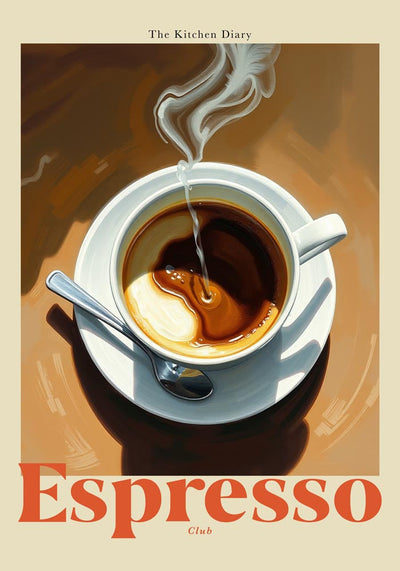 The Kitchen Diary: Espresso Club – Fine Art Print | Modern Kitchen Art