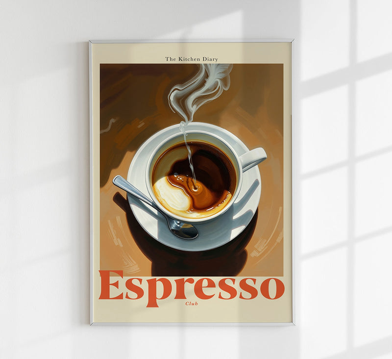 The Kitchen Diary: Espresso Club – Fine Art Print | Modern Kitchen Art — Patroa Studio